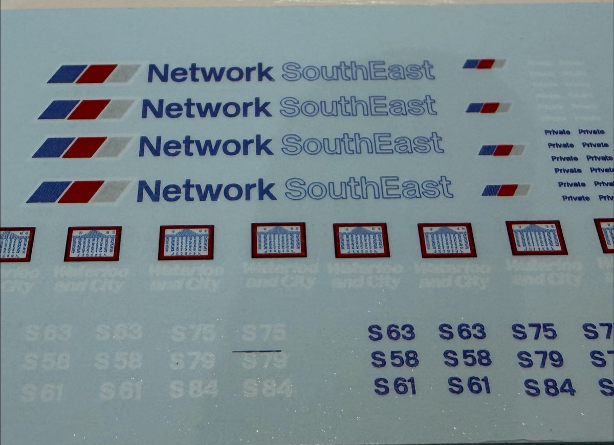 Waterloo and City Line waterslide decals (4mm scale)