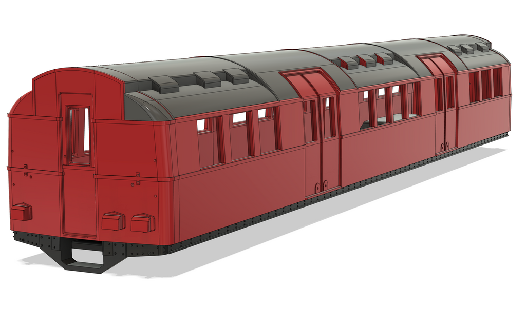LT Standard stock Cammell Laird 1923 Trailer car (STL download)