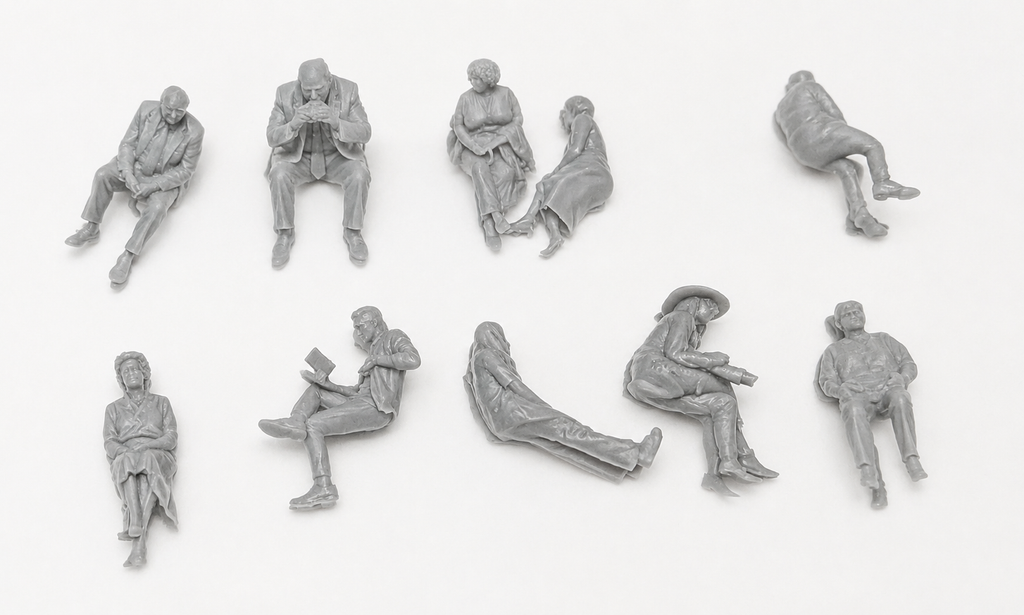 50 Seated people printed
