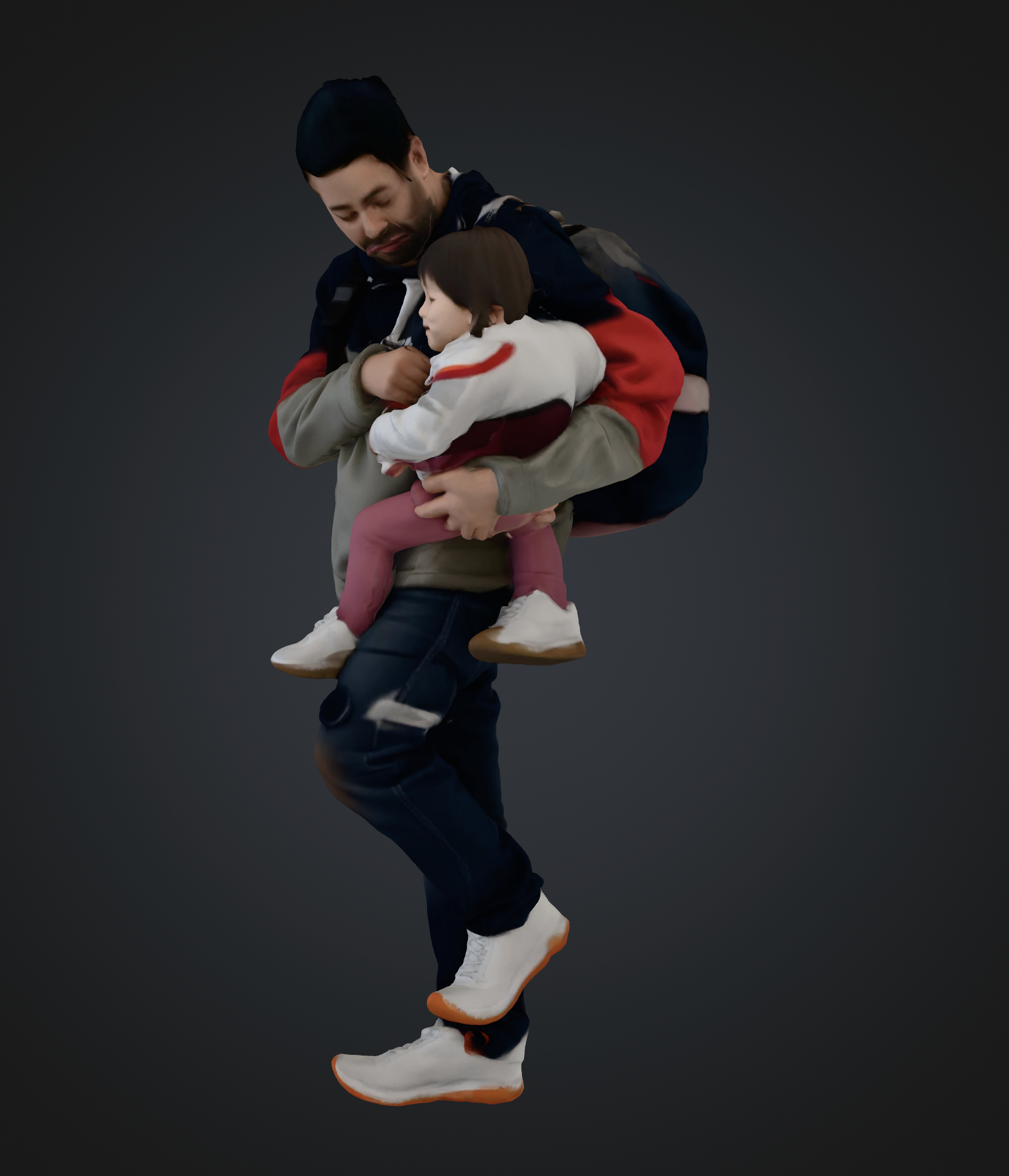 People on stairs set 01 - 25 figures (STL download)