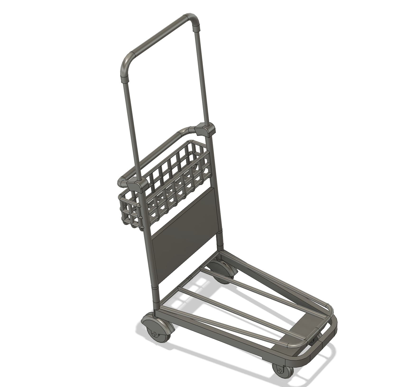 Luggage trolley late type (STL download)