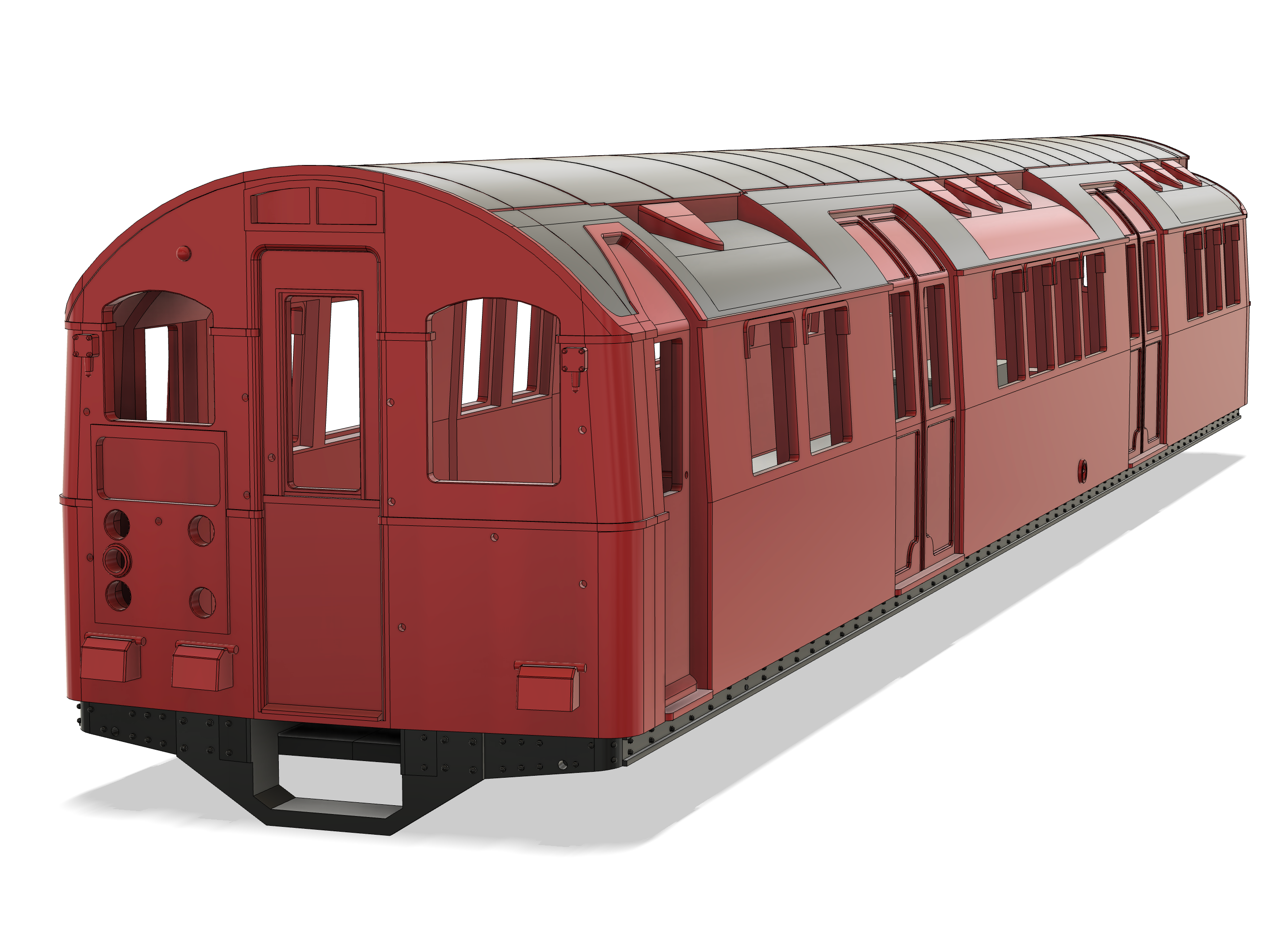 LT Standard stock MCCW 1927 A' end control trailer car (STL download)