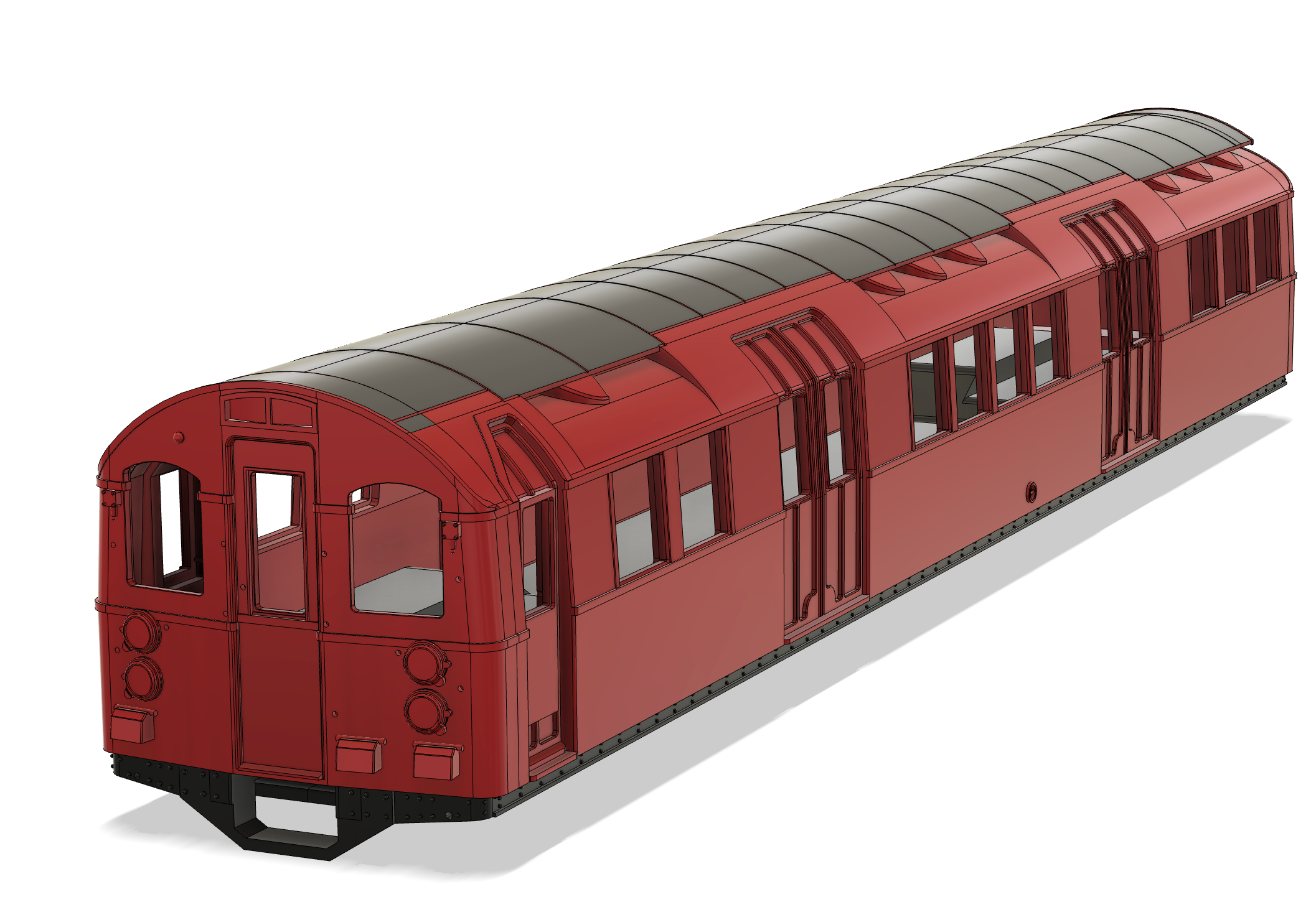 LT Standard stock MCCW 1925 'D' end control trailer car (STL download)