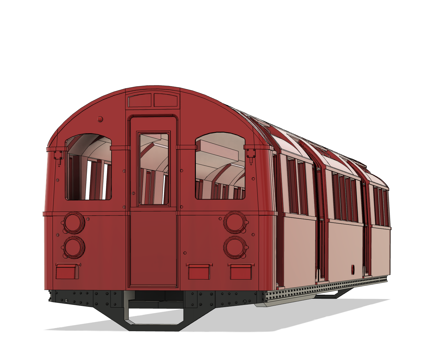 LT Standard stock MCCW 1925 'D' end control trailer car (STL download)