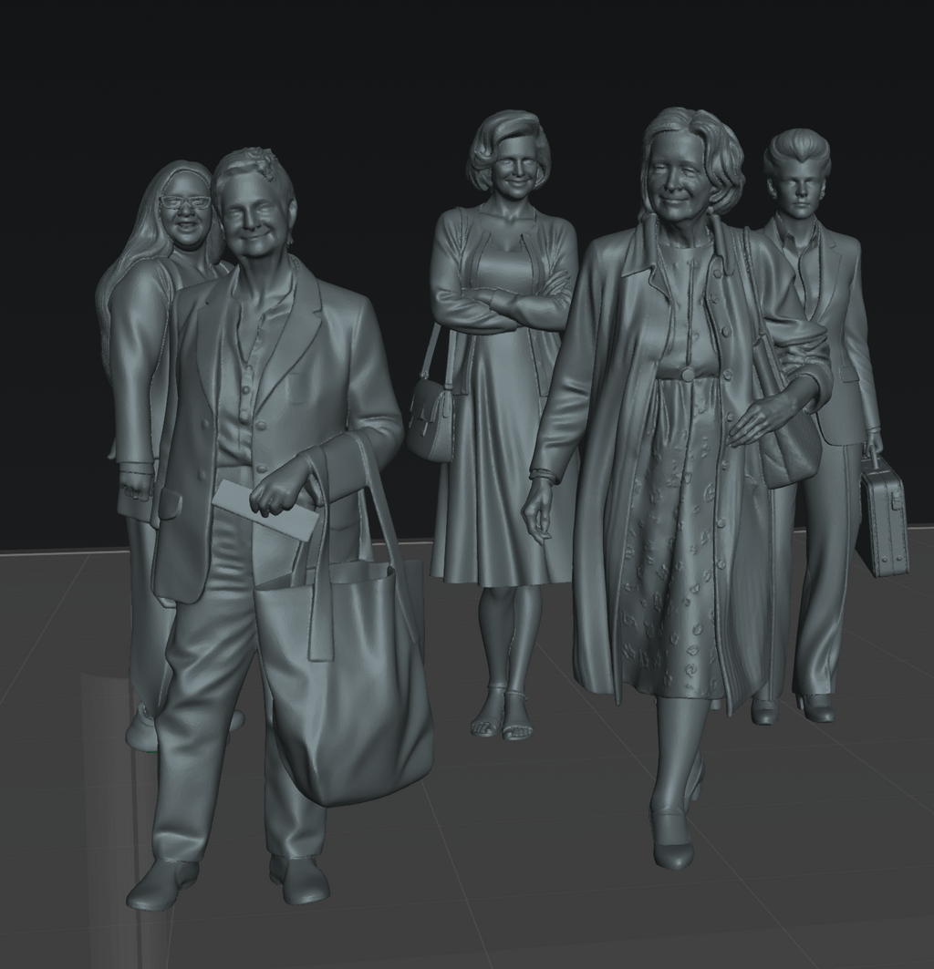 Ladies shopping set 1 (10 figures (STL download))