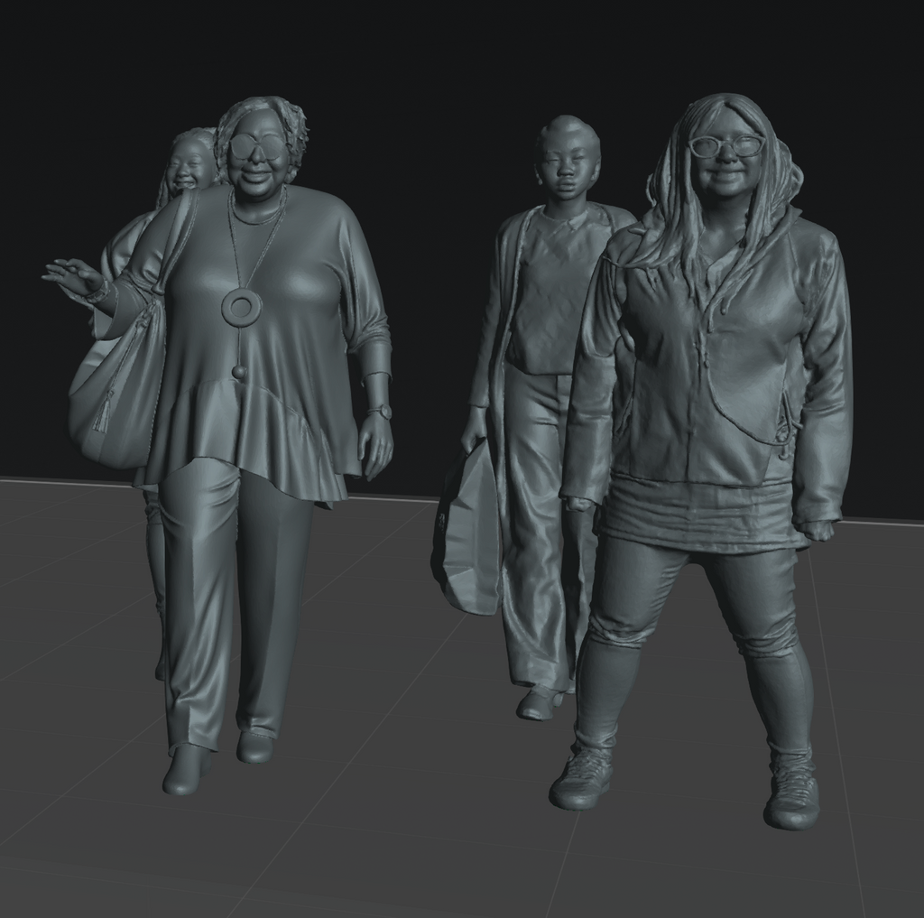 Ladies shopping set 1 (10 figures (STL download))