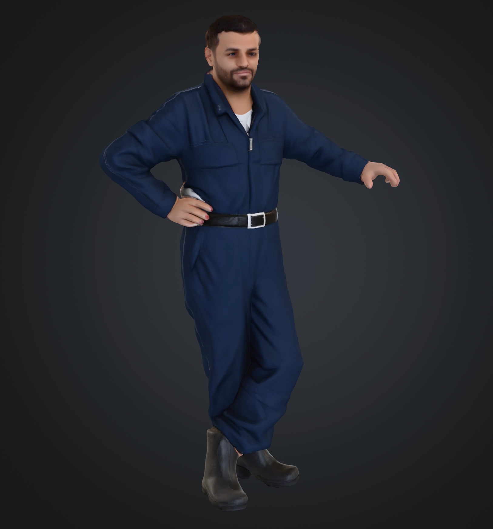 Workers in overalls - 9 figures (STL download)