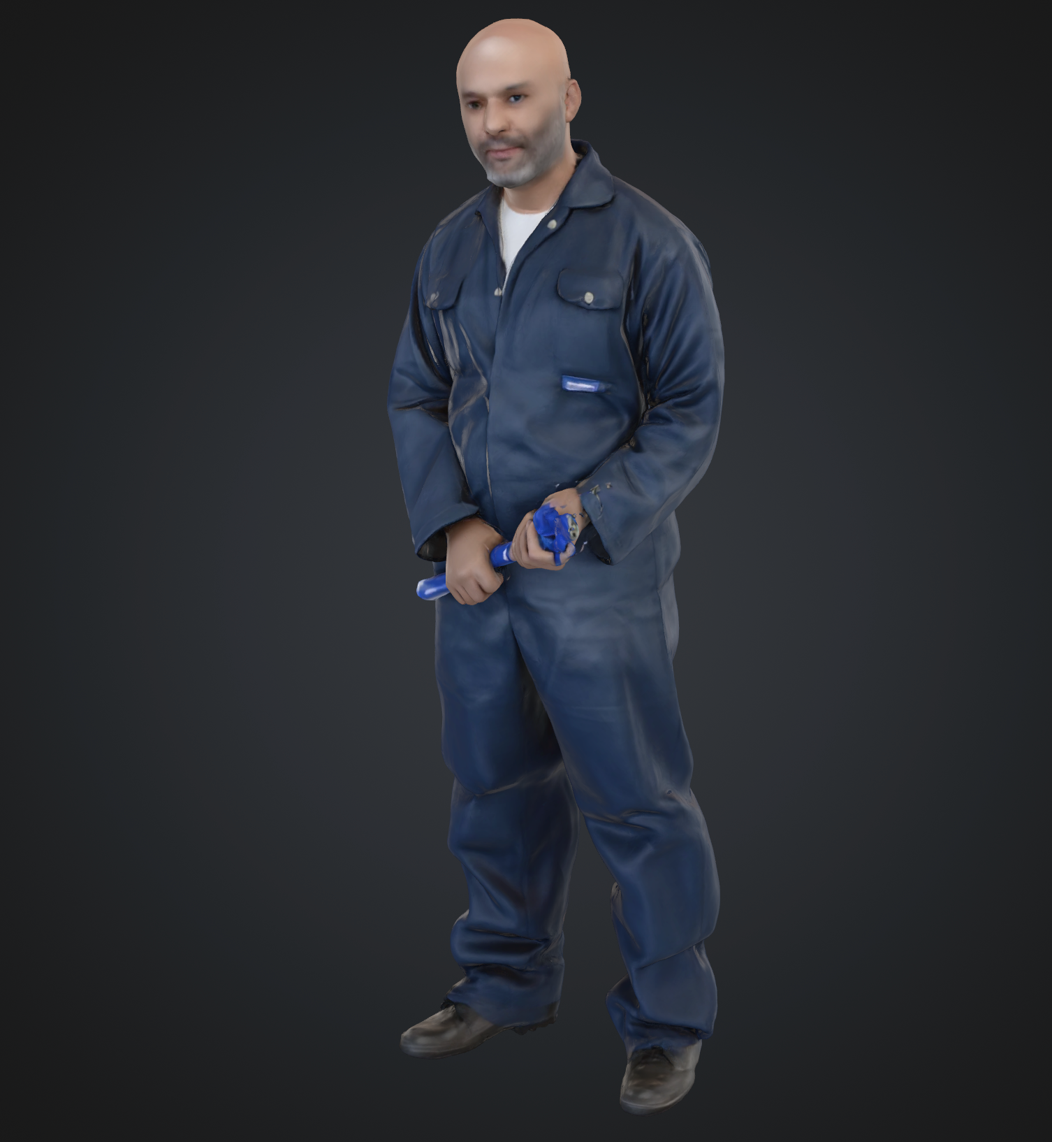 Workers in overalls - 9 figures (STL download)