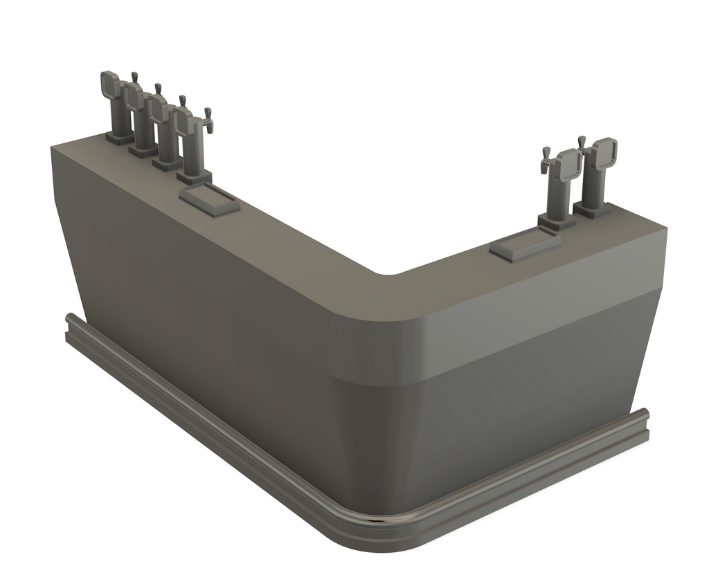 Pub furniture and details (STL download)