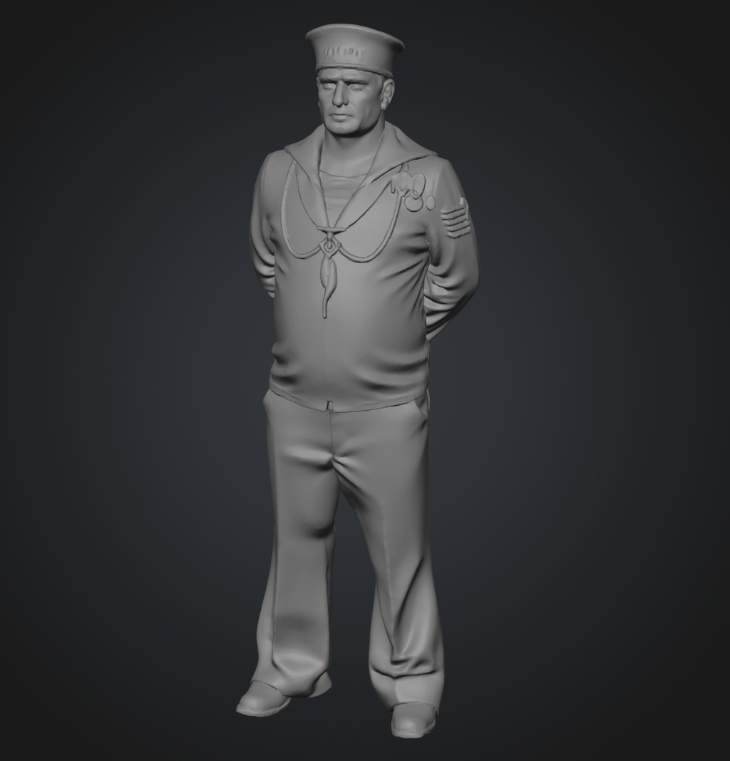 Royal Navy selection of 9 figures (STL download)