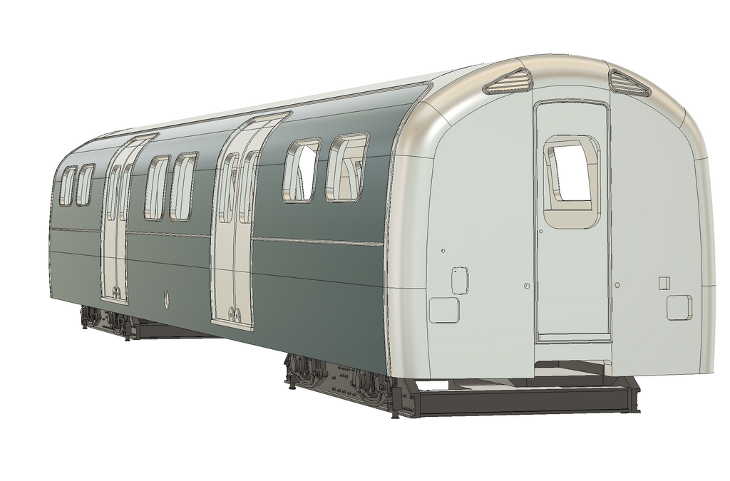 Class 487: Waterloo & City Trailer OO/EM/P4 4mm 1:76 PRINTED MODEL