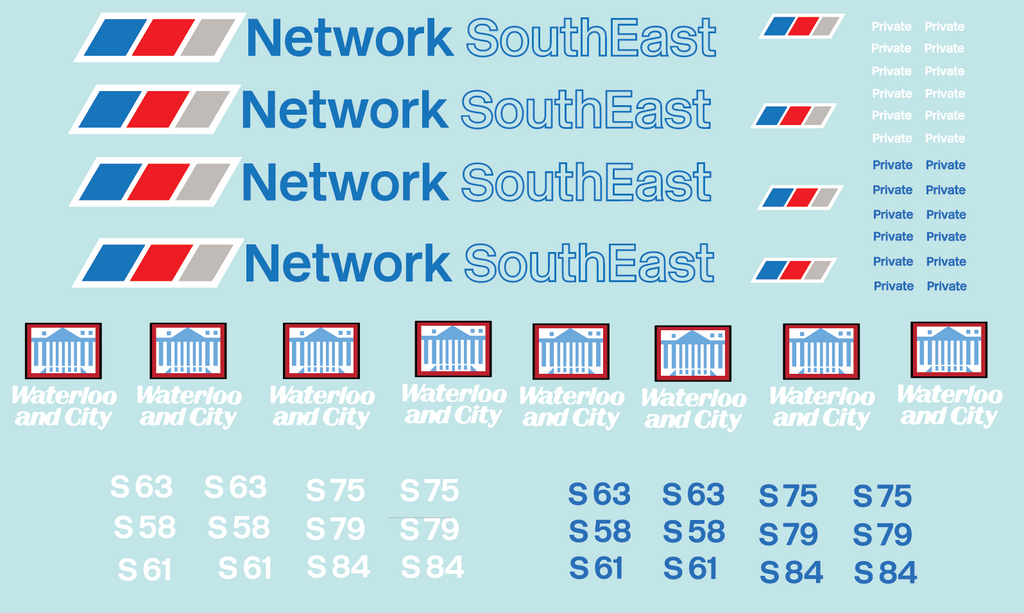 Waterloo and City Line waterslide decals (4mm scale)
