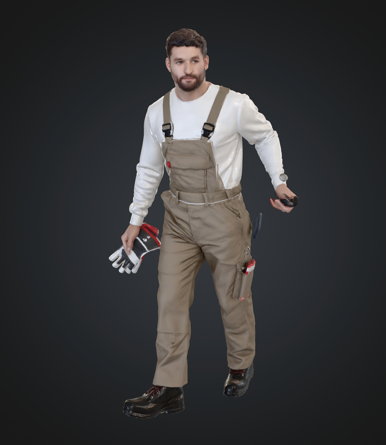Workers in overalls - 9 figures (STL download)