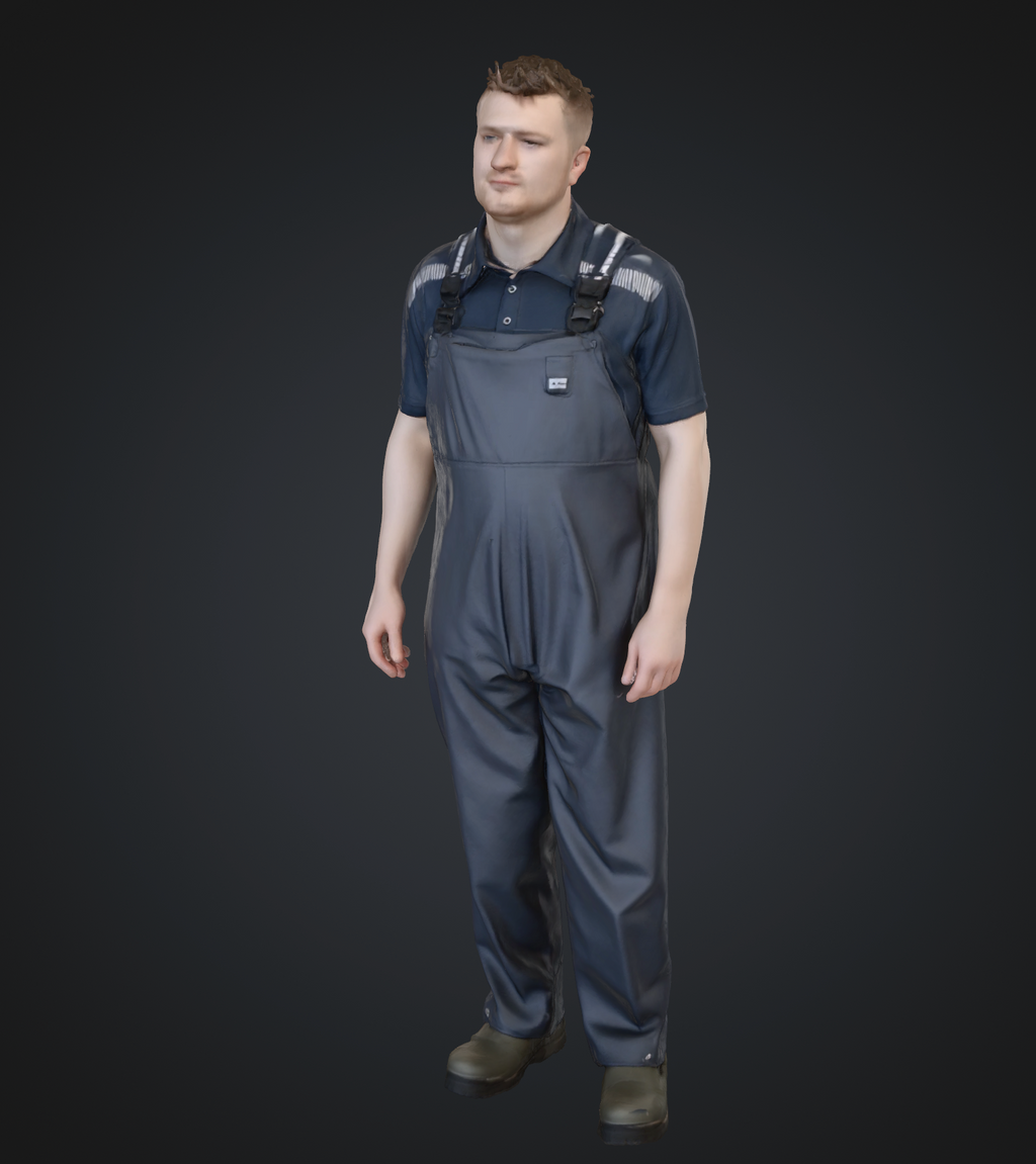 Workers in overalls - 9 figures (STL download)