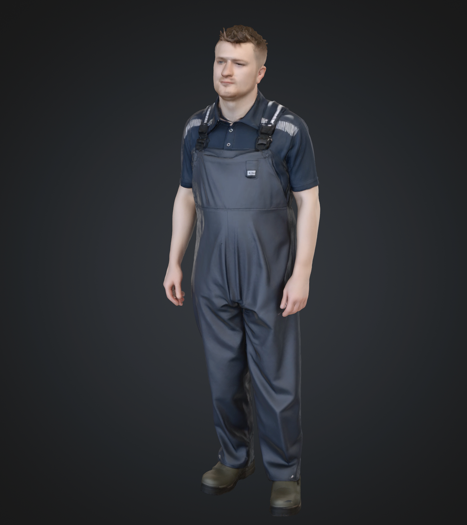 Workers in overalls - 9 figures (STL download)