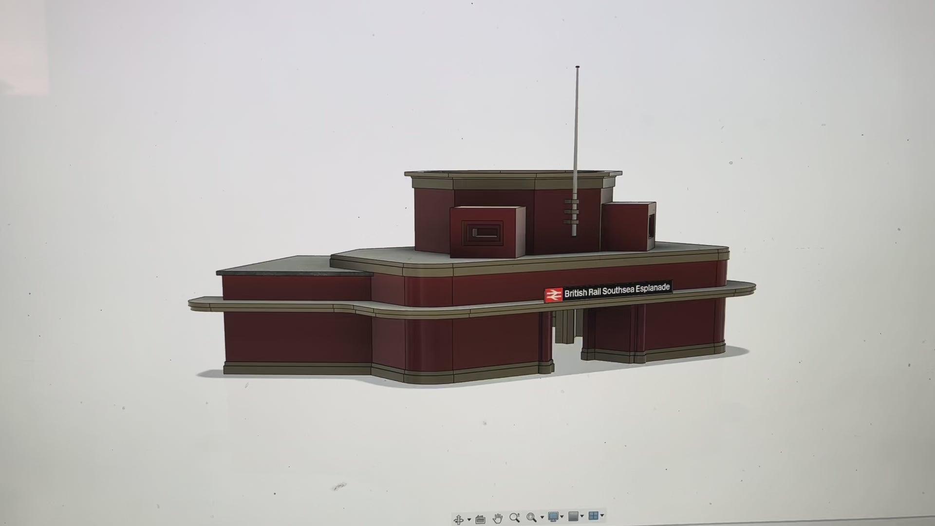 3d Render of a model based on Bishopstone station